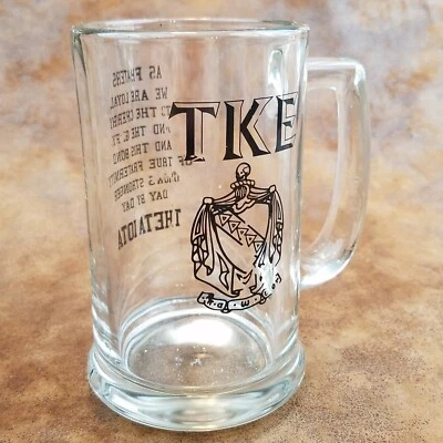 Tau Kappa Epsilon Theta-Iota Northern Michigan Glass Stein Mug Crest TKE TEKE - Image 1 of 4