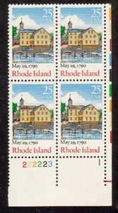 ALLYS STAMPS US Plate Block Scott #2348 25c Rhode Island [4] MNH F/VF [STK] - Picture 1 of 1