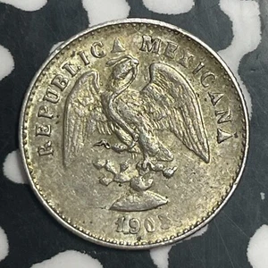 1903-Mo M Mexico 5 Centavos Lot#T2081 Silver! Nice! - Picture 1 of 2