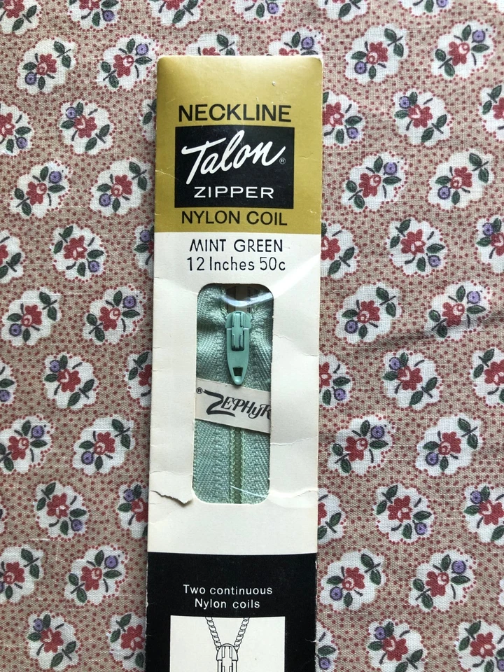 Vintage New Talon Mint Green Zipper Nylon Coil - Choose Length - Image 1 of 1