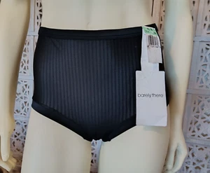 Barely There Black Ribbed Trim Briefs Size 8/XL NWT - Picture 1 of 3