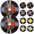 Papierowe płyty gramofonowe rock'n'roll impreza dekoracja retro winylowa tablica