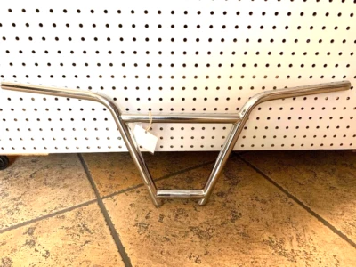 Manillar de bicicleta Cro-mo cromado estilo libre 29" L x 8,75" RISE BMX bicicletas Foto 1 de 2