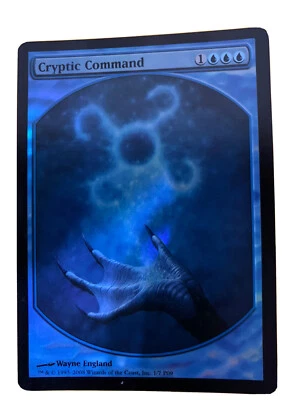 1x FOIL Cryptic Command (Player Rewards) (Textless) Promo: Magic MTG NM/LP - Image 1 of 2