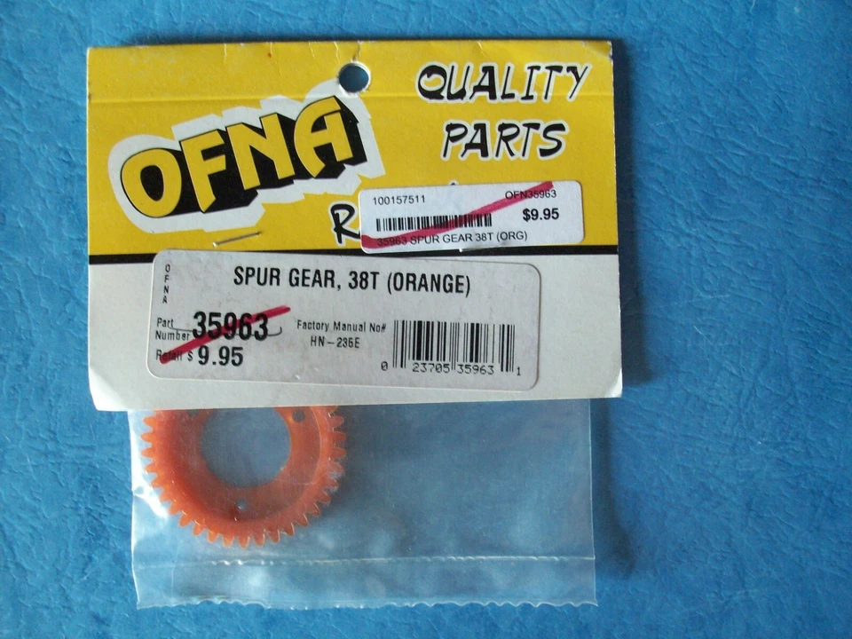 VINTAGE OFNA 35963 RARE ORANGE SPUR GEAR 38T TOOTH OFN35963 NIP - Image 1 of 1
