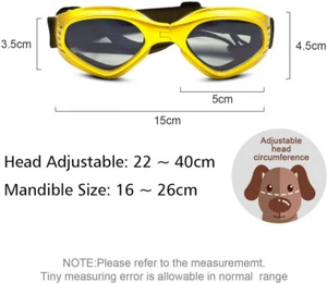 Dog Goggles Sunglasses Eye Protection Sun for Schnauzer Chihuahua Bulldog Medium - Picture 1 of 17