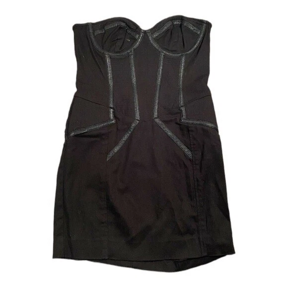Корсет Topshop мини-платье обтяжку черный XS бюстье без бретелек - Изображение 1 из 4