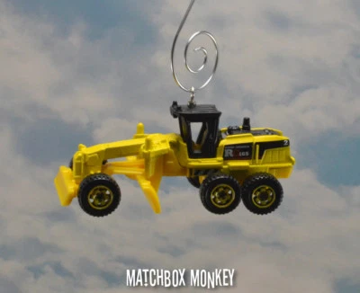 Mini Construction Road Grader Dozer Excavator Christmas Ornament CAT Deere Volvo - Image 1 of 4