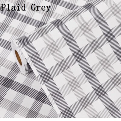 Pegatina de pared de papel tapiz 5M autoadhesiva impermeable PVC manchas a cuadros decoración del hogar Foto 1 de 4