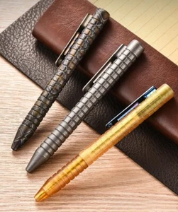 EDC Titanium PEI Ballpoint Pen Bolt Action Office Signature Writing Portable Pen - Picture 1 of 12
