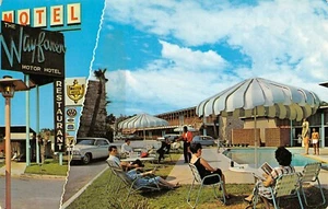 Wayfarer Motor Hotel Multi View Schwimmbad Szene San Antonio, TX 1966 Postkarte - Bild 1 von 2