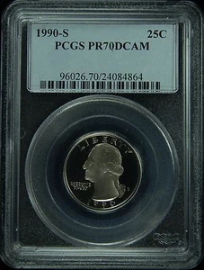 1990-S PCGS PR70DCAM Washington Quarter - Picture 1 of 1