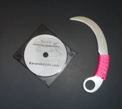 Karambit Training Aluminum Knife Pink FMA Kali Fixed VDVD Kali SF Pentjak Silat - Image 1 of 4