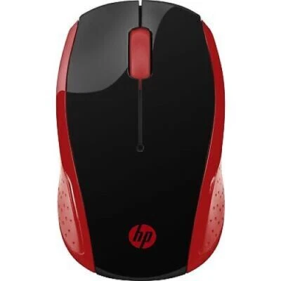 HP Wireless Mouse 200 Empress Red Ambidextrous Optical Wireless 1000DPI Blck/Red - Image 1 of 4