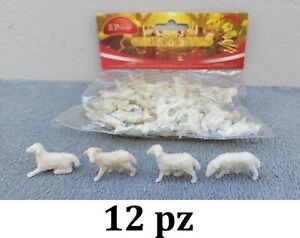 12 pecorelle assortite x presepe h cm 1.5