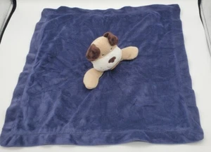 Carters Dog Lovey Security Blanket Navy Blue My First Puppy Tan Toy Rattle - Picture 1 of 5
