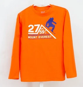 NWT POLO Ralph Lauren Performance Boy's Crew Neck Long sleeve T- Orange Size S/8 - Picture 1 of 5