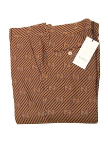Nuevos Pantalones Gucci Marrón GG Signature Talla 46 IT/30 EE. UU. - Imagen 1 de 3