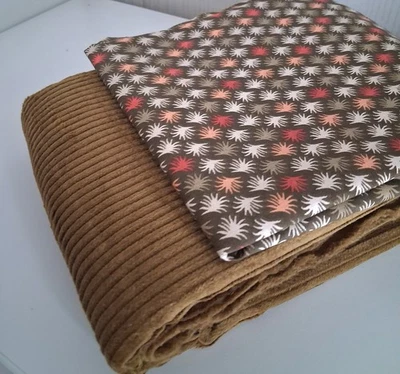 Oeko- Tex Stoffpaket Baumwolle + Breitcord  olive 2 x 50 x 142 cm - Bild 1 von 2