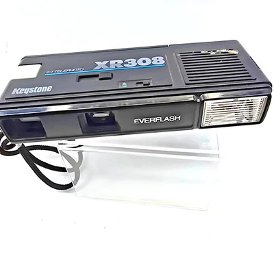 Vintage Keystone XR308 Pocket Film Camera 110 Film EverFlash Telephoto Untested - Image 1 of 4