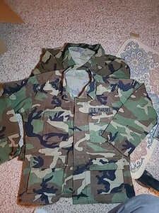 2 Pack! Medium Short - USMC Marine Corps Woodland Camo BDU Top Coat  - Picture 1 of 12