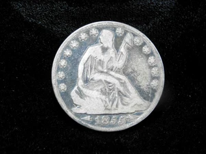 Mezzo dollaro argento liberty 1855-O 50c seduto - Foto 1 di 4