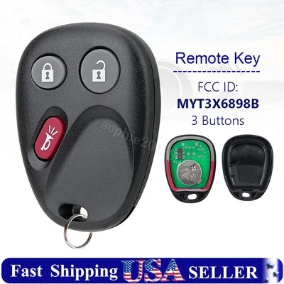 Replacement for Buick Rainier Chevy Trailblazer GMC Envoy Remote Key Fob 3Btn - Image 1 of 4