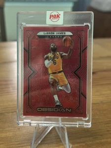 Grabado eléctrico Panini Obsidian LeBron James No.6 2021-22 Red Flood SP Lakers - Imagen 1 de 2