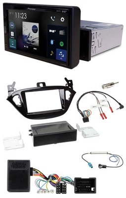 Pioneer DAB Lenkrad Bluetooth USB Autoradio für Opel Adam ab 2013 Corsa E Ablage - Bild 1 von 4