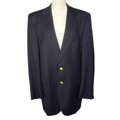 Blazer/abrigo deportivo vintage English Manor 100 % lana para hombre azul marino 42 largo usado en excelente estado Foto 1 de 4