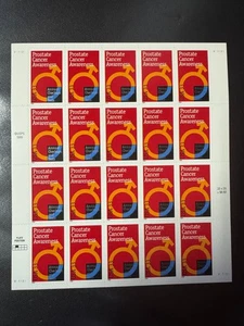 Scott #3315 Prostate Cancer Awareness Pane of 20 33¢ Stamps (1999) - Picture 1 of 1
