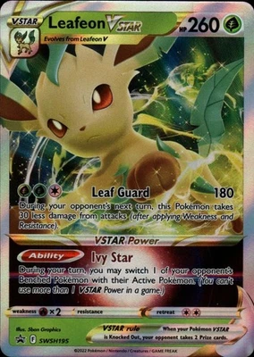 Leafeon VSTAR Holo Promo SWSH: Sword & Shield Promo Cards SWSH195 NM - Image 1 of 2