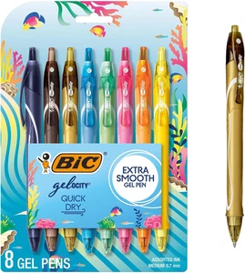 Gelocity Quick Dry Ocean Themed Gel Pens, Medium Point (0.7Mm), 8-Count Gel Pen  - Picture 1 of 12