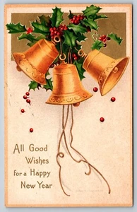 All Good Wishes For A Happy New Year Postcard 1907 Ellen Clapsaddle Signed - Picture 1 of 4