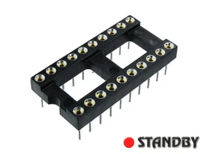 105pcs DIL IC Socket 20 pin Screw Machine Round hole pin 2,54x10,16mm 0,1"x0,4" - Bild 1 von 1