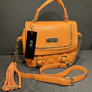 BCBG quilted orange tassel cross body bag - Picture 1 of 12