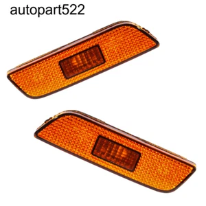 For Volvo S80 1999-2006 Pair Front Bumper Reflector Side Maker Light Amber - Bild 1 von 5