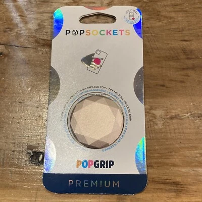 Popsockets Universal Grip Holder GEN 2 ROSE GOLD METALLIC Diamond Phone/Tablet - Image 1 of 4