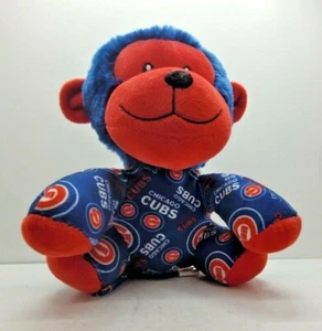 MLB CHICAGO CUBS Blue & Red Rally Plush Stuffed Monkey Animal Baseball BB13-450 - Picture 1 of 8