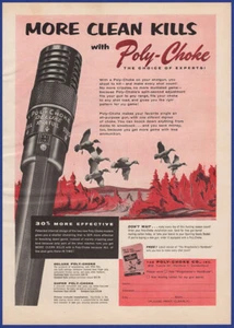 Vintage 1956 POLY-CHOKE Shotgun Choke Gun Ephemera 50's Print Ad - Picture 1 of 1