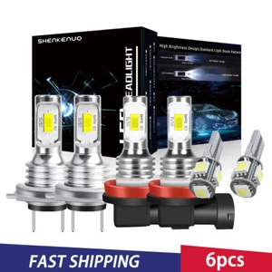 For Bmw 1 Series E87 - 6x 6000K LED Xenon HID Low/Fog/Side Headlight Bulbs Set - Picture 1 of 12