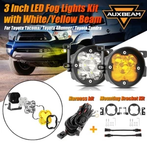 Luz de trabajo LED AUXBEAM 3" ámbar blanca para Toyota Tacoma 4 Runner tundra + soportes - Imagen 1 de 12