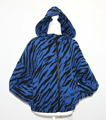 Love Moschino French Terry-paneled Wool-blend Tiger jacquard Hooded Jacked  S/M - Image 1 of 4