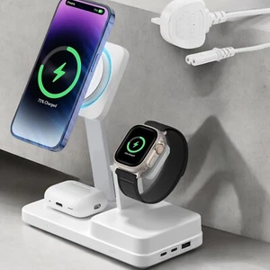 100W Charging Station ESR 6 in 1 MagSafe Charger Dock Apple Compatible Tech Home - Picture 1 of 8