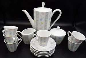 17 pc Schaller Bavaria Germany Coffee pot set w/sugar & creamer MINT! - Picture 1 of 5