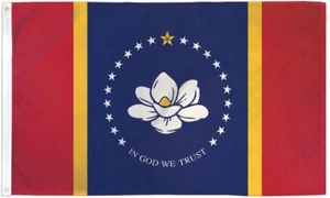 Mississippi 2 x 3 Fuß Poly - Magnolie Staatsflagge Mississippi Home & Outdoor Dekor - Bild 1 von 2
