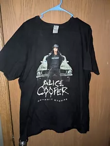 Alice Cooper Detroit MI stories T-shirt Extra Large XL Music Car Black  - Picture 1 of 5