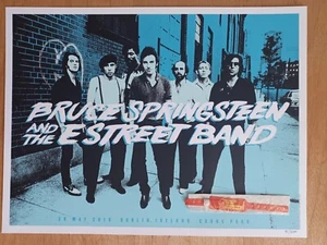 Bruce Springsteen 2016 Limited Numbered Tour Poster Dublin May 29 c/w Wristband - Picture 1 of 2