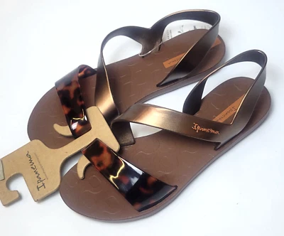 Босоножки женские Ipanema Vibe коричневые черепаховые оранжевые 6 - Изображение 1 из 4