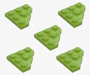 5 Nuevo LEGO Verde Lima 3x3 Placa Esquina Panel Verde Amarillento Cuña Corte Ángulo - Imagen 1 de 6